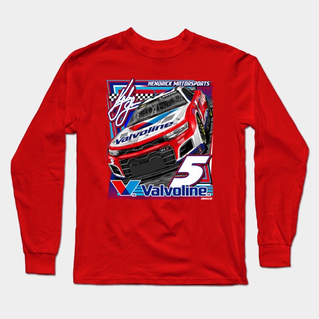 Kyle Larson Valvoline Car Long Sleeve T-Shirt by ganisfarhan